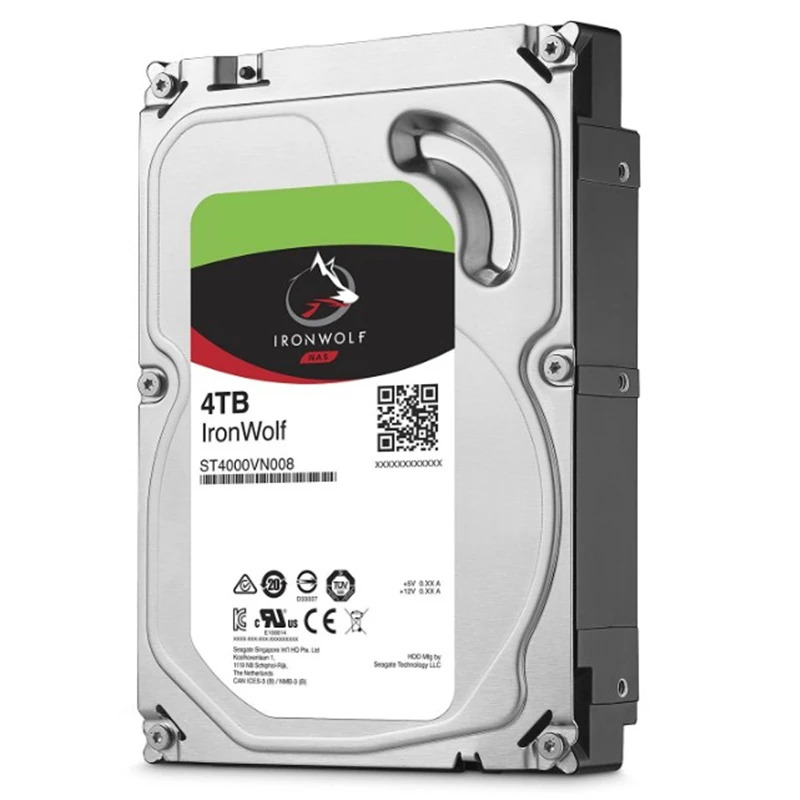 씨게이트 언울프 NAS 하드 드라이브내부 오리지널 HDD ST4000VN008 4TB 3.5 인치 SATA 64MB 5900RPM 신