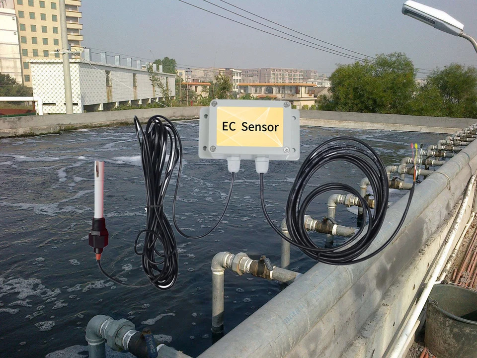 수질 EC 센서 수경성 측정고정밀 저비부식 방지 4-20MA RS485
