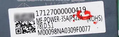 에어컨 컴퓨터 기판 회로 ME-POWER-35APS22A78 D.5 ME-POWER-35A.D.1.1.1.1-1 신