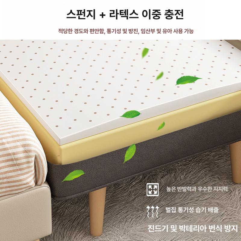 조립침대 수납형 저상 원목 프레임 1인용 기숙사 원룸 공간절약 침대 - 상세 이미지 2