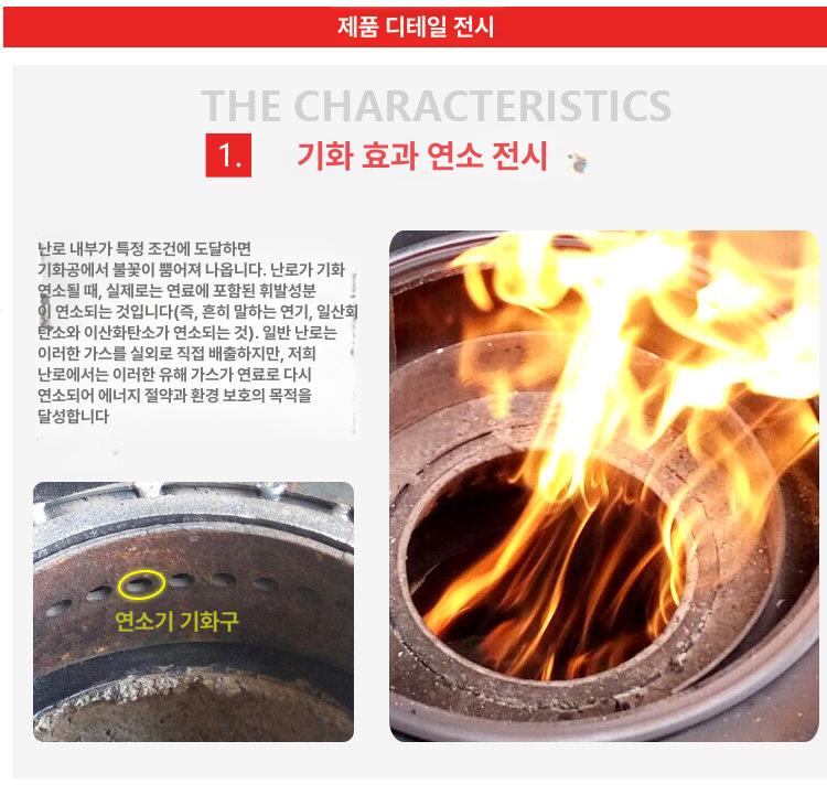 가정용 화목난로 난방 장작 스토브 캠핑 실내 연통 겨울 무연 주물난로 석탄난로 이미지 6