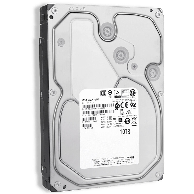 도시바호환오리지널 HDD 내부 엔터프라이즈 MG06ACA10TE 10TB 3.5 인치 SATA 6 Gb/s 256MB 7200RPM 신