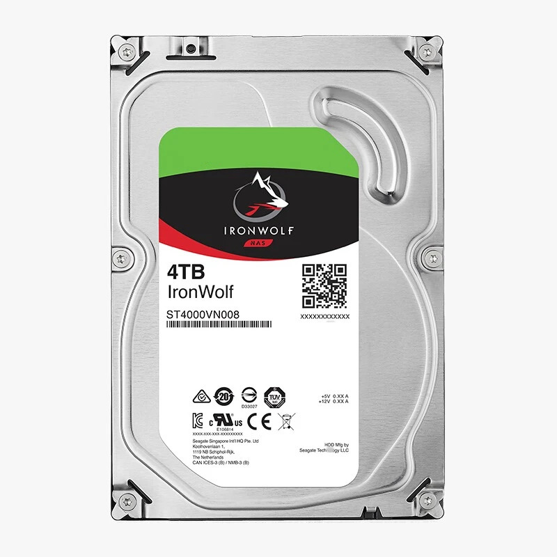씨게이트 언울프 NAS 하드 드라이브내부 오리지널 HDD ST4000VN008 4TB 3.5 인치 SATA 64MB 5900RPM 신