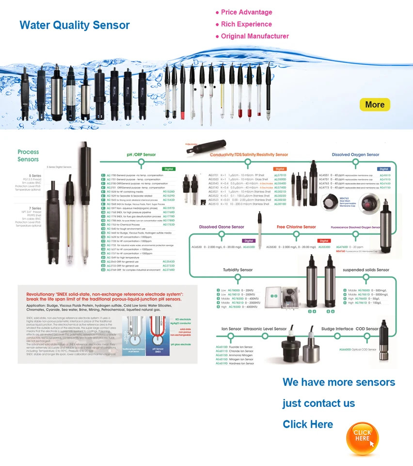 디지털 전도도 TDS 염분 센서 RS485 프로브 20-5000us 30-500ms EC