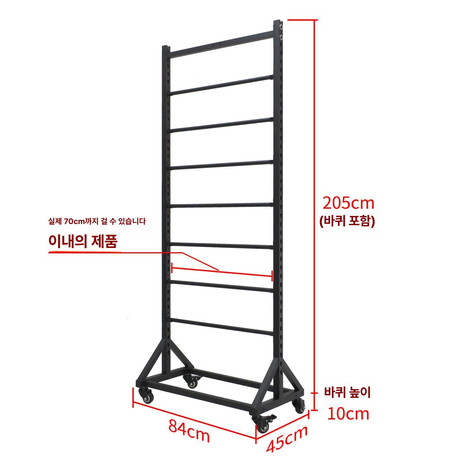 시트지 정리대 진열대 8층 보관대 선반 랙 가로봉 수납 랩핑지 원단거치대 - 상세 이미지 4
