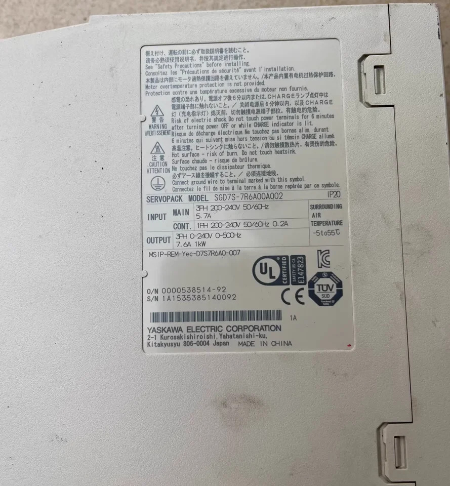 SGD7S-7R6A00A002 리퍼 서보 드라이브 SGD7S 7R6A00A002
