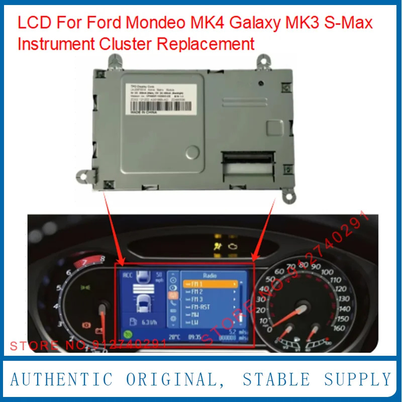 포드호환 몬데오 MK4 갤럭시 MK3 S-Mac 대시보드 LCD 픽셀 교체 BM2T-10849-XE XDWA 5.8 인치 계기판