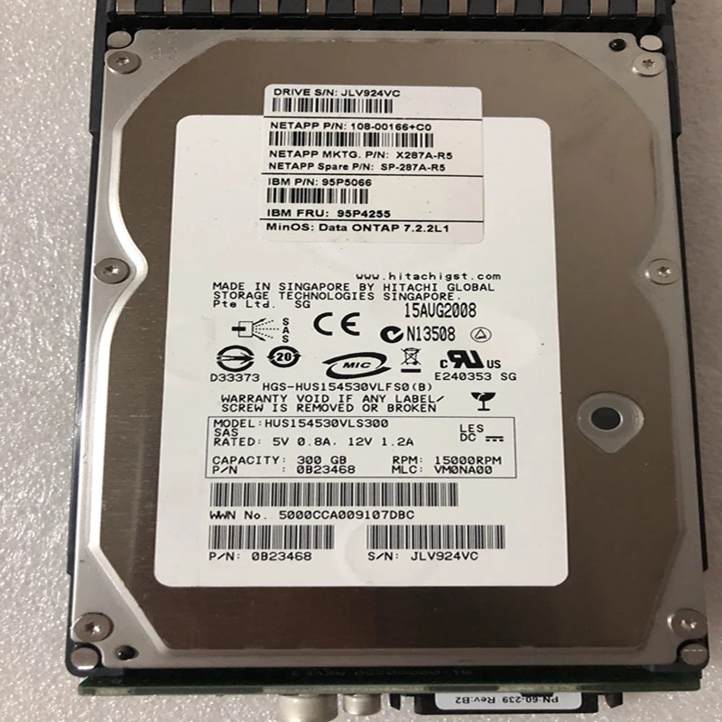 NetApp거오리지널 HDD 내부 엔터프라이즈 X287A-R5 SP-X287A-R5 300GB 3.5 인치 15K6 SAS 32MB