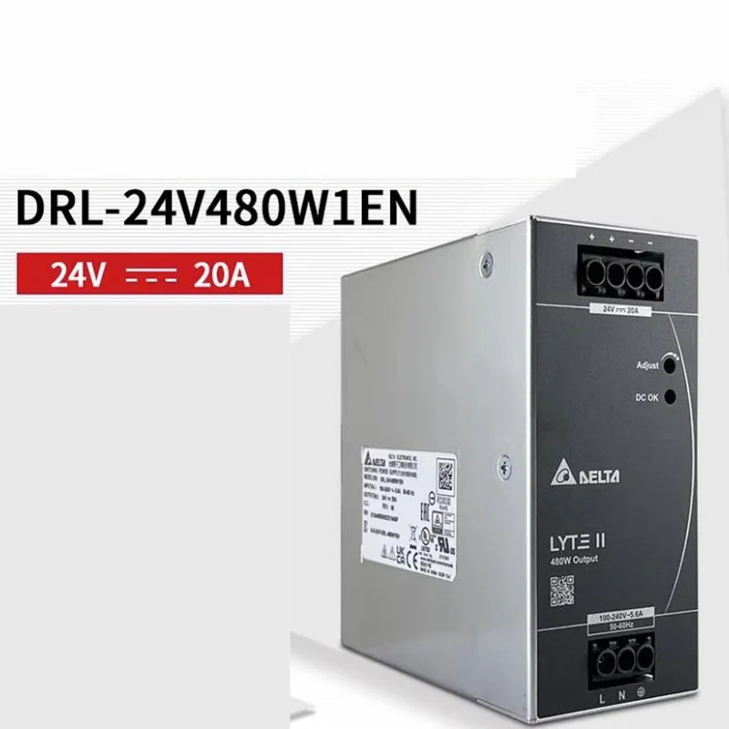 오리지널 레일 전원공급장치 델타 24V 20A 480W DRL-24V480W1EN
