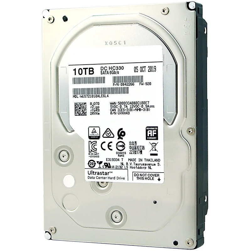 WUS엔터프라이즈급 HDDWD 10TB 3.5 SATA 6 Gb/s 256MB 7200RPM새 원본 하드 드라이브 721010 ALE6L4