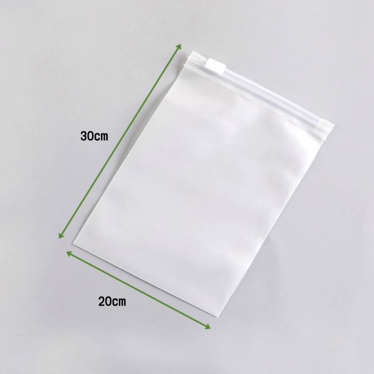 도모아 pvc 반투명 v파우치 지퍼백 20x30 - 상품 이미지