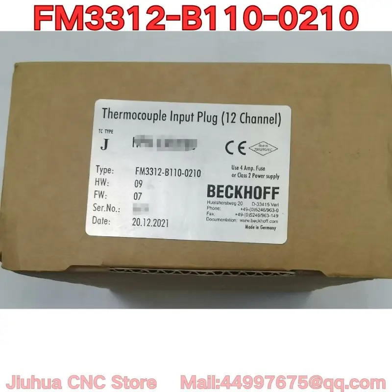 FM3312-B110-0210 EtherCAT 12채널 J형 열전대 슬레이브 모듈 가능