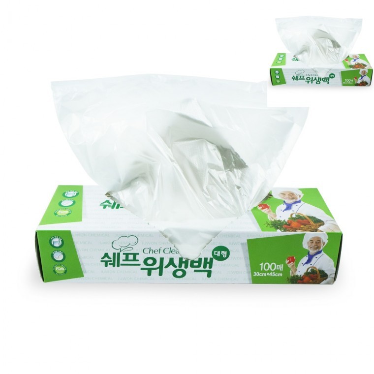 도모아 음식봉투 위생팩대형 일회용봉투 비닐봉투 배변봉투 비닐팩 위생백 30x45 대형 100매 - 상품 이미지