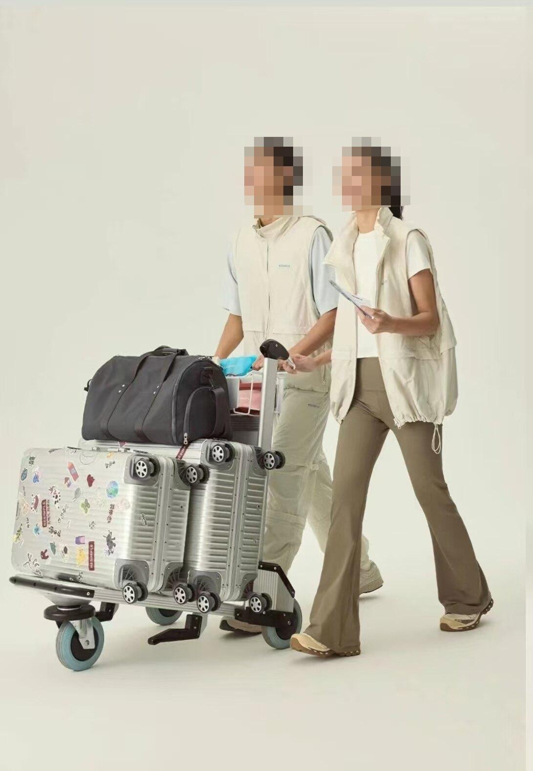 공항 수하물 트롤리 핸들 러기지 운반 수레 짐카트 구루마 캐리어 튼튼한 - 상품 이미지