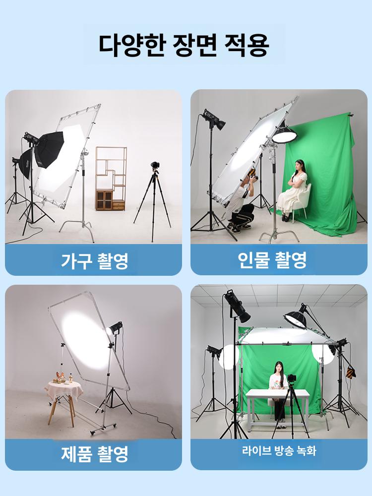 촬영조명 스튜디오 확산판 이동식 소프트박스 대형 반사판 바퀴스탠드 - 상세 이미지 3