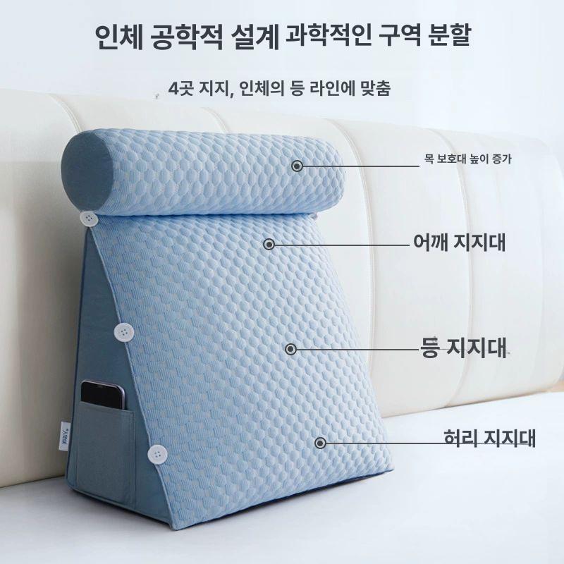 여름용 등쿠션 대형 다기능 쿨링 방석 허리 아이스빈 지지대 스타일 폭신한 학생 - 상세 이미지 2