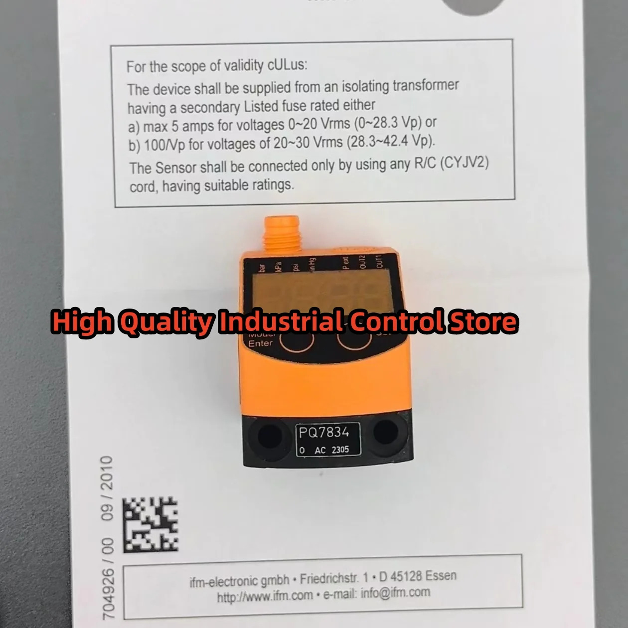 압력센서 EVT002 PQ7834 원본