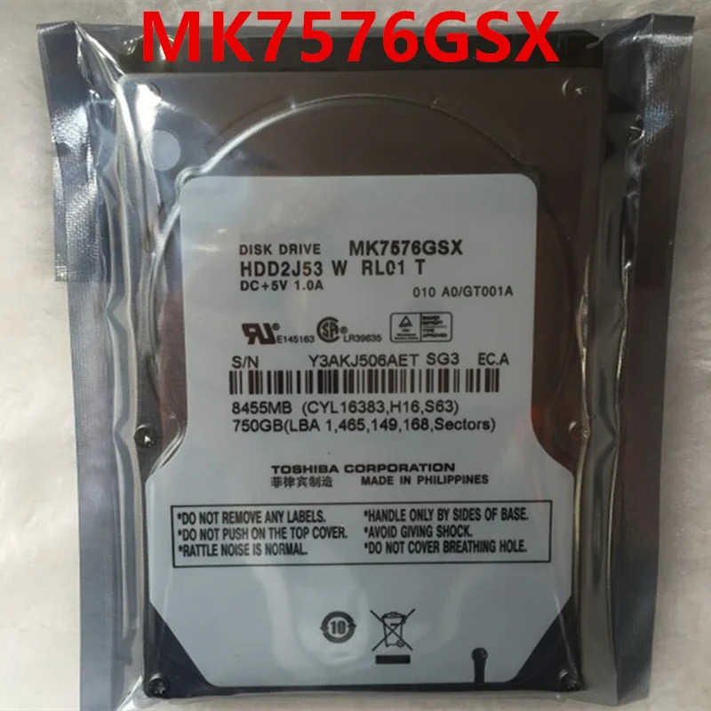 도시바호환 노트북내장 HDD MK7576GSX 750GB 2.5 인치 5400RPM SATA 8MB 신