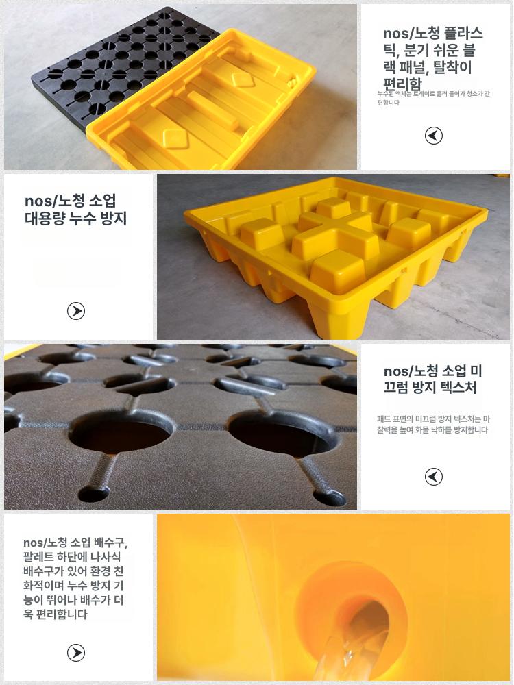 플라스틱 받침대 트레이 이동식 범용 직사각형 휠 물받이 달린 롤러가 기본 고하중 - 상세 이미지 3