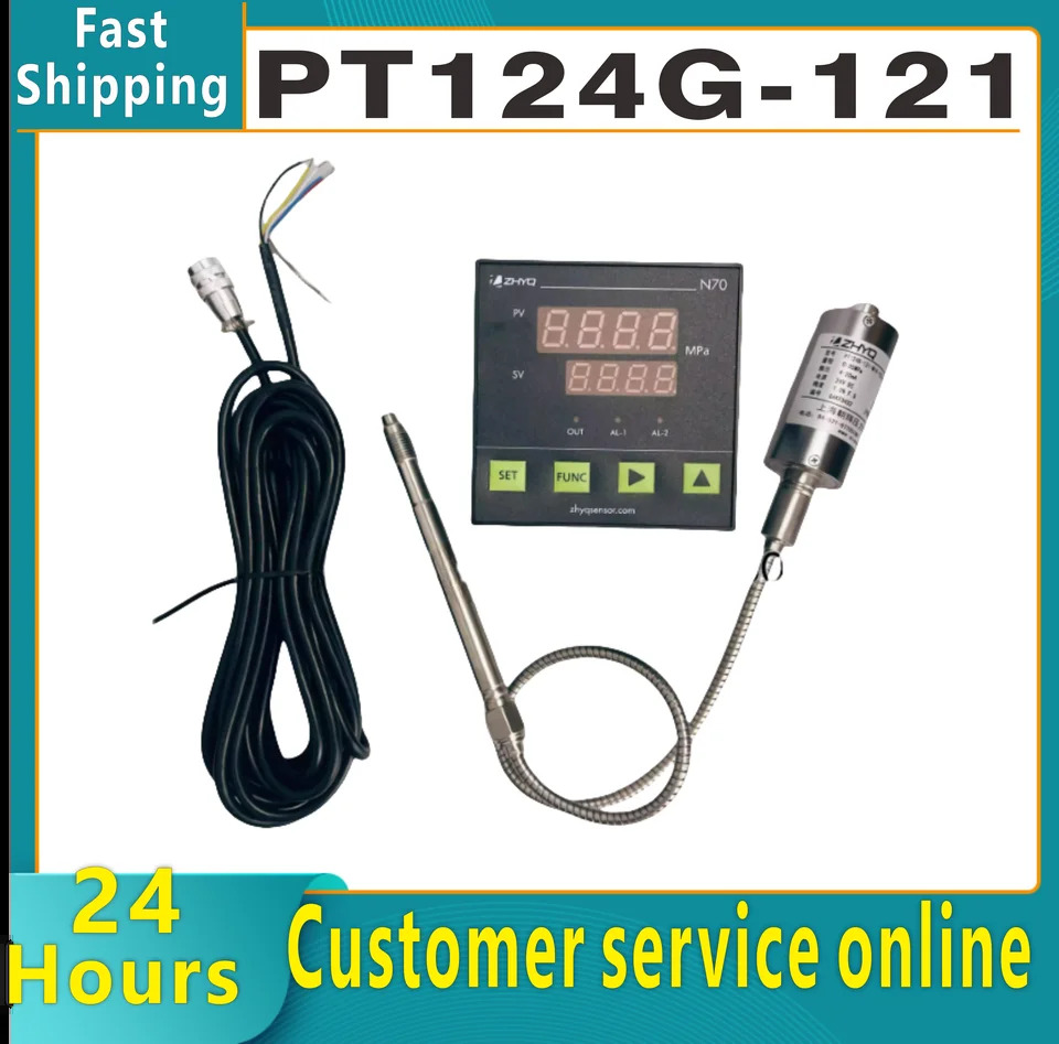 ZHYQ PT124G-121 플라스틱 압출기 용융 고온 압력센서 5 핀 표시기 N70 N80 N90 220VAC 출력 2 mV/V