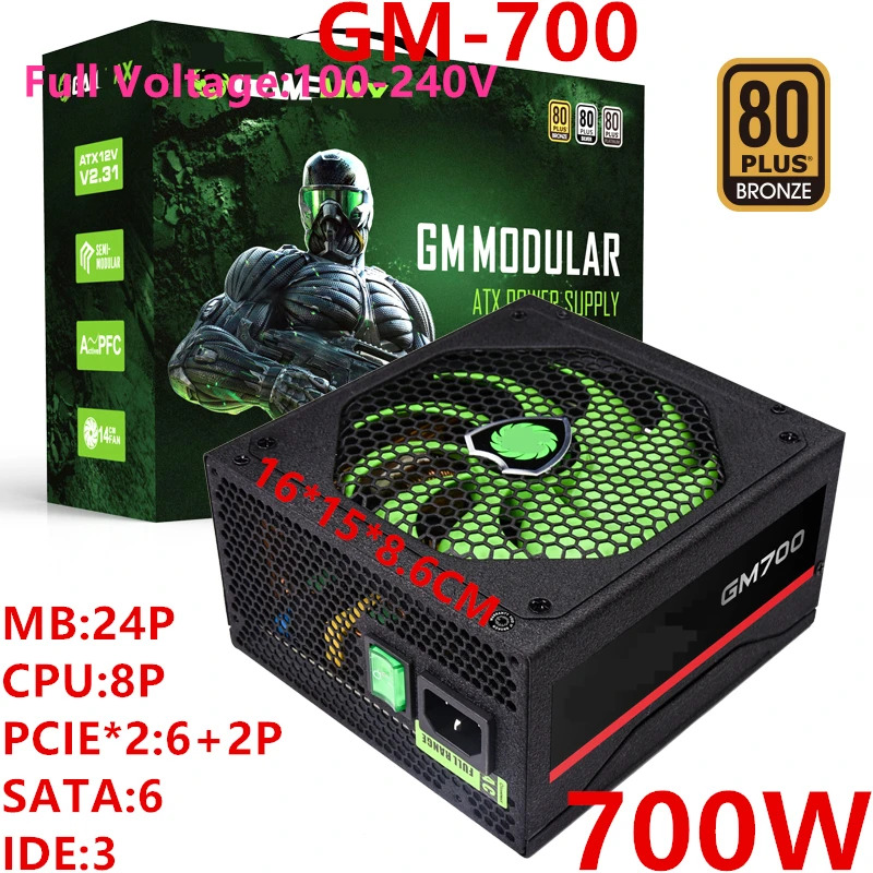GameMax 80plus Bronze 자동 전원공급장치 800W 700W 600W 500W GM호환-800 GM호환-700 GM호환-600 GM호환-500 새 원본 PSU