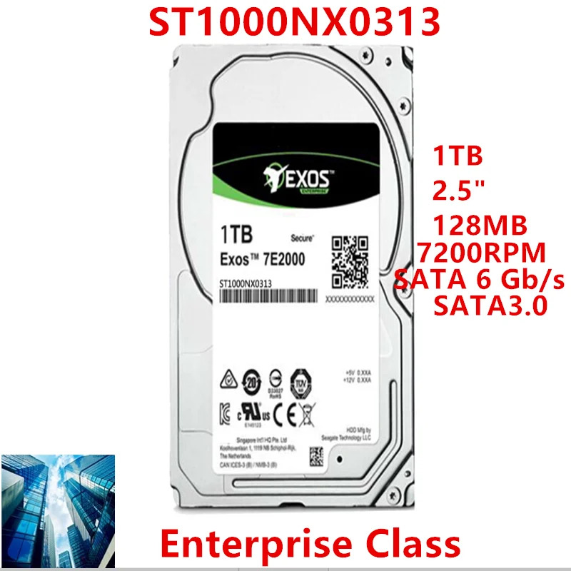 씨게이트오리지널 HDD 내장 엔터프라이즈 ST1000NX0313 1TB 2.5 인치 SATA 6 Gb/s 128MB 7200RPM 신