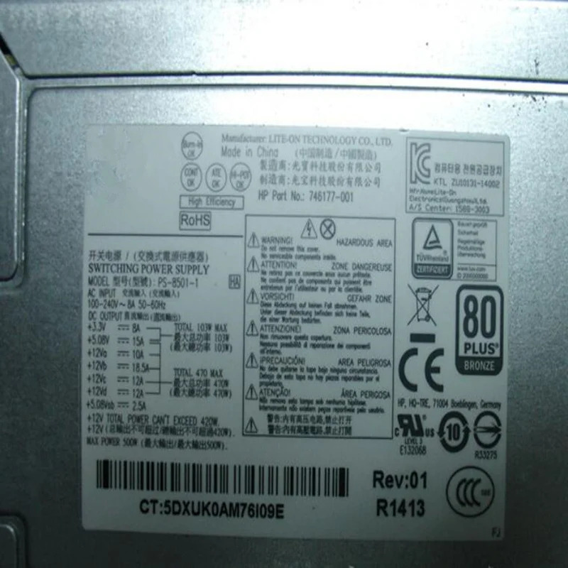 hp호환 DC-DC 500W 전원공급장치 PS-8501-1 746177-001 DPS-500AB-15 A DPS-500AB-15A PSU 신