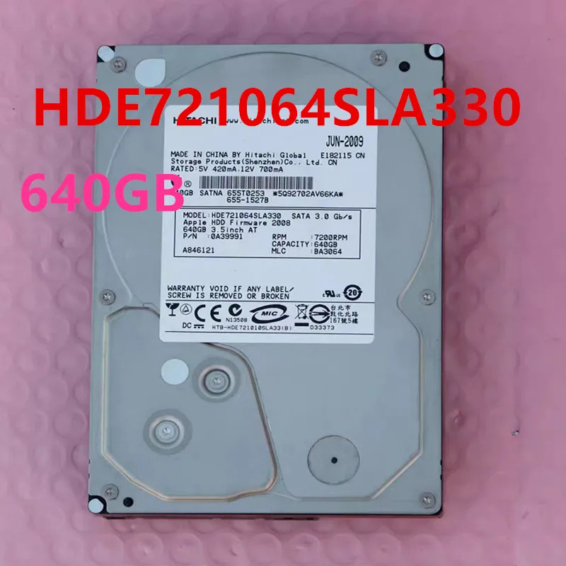 HITACHI 640GB SATA 데스크탑 HDT721064SLA360 HTS541064A9E680 HDE721064SLA33 오리지널 하드 3.5 인치 7200RPM