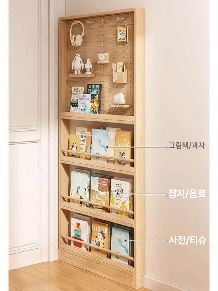 선반 폭좁은수납장 틈새장 사이드 다용도 가로 인테리어 오픈형 거실수납장 슬림장 - 상세 이미지 2