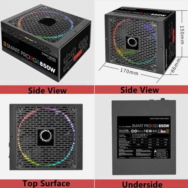 써멀테이크 스마트 프로 RGB 오리지널 전원공급장치 SPR-650AH3FSB-R SPR-750AH3FSB-R SPR-850AH3FSB-R Tt 850W 750W 650W