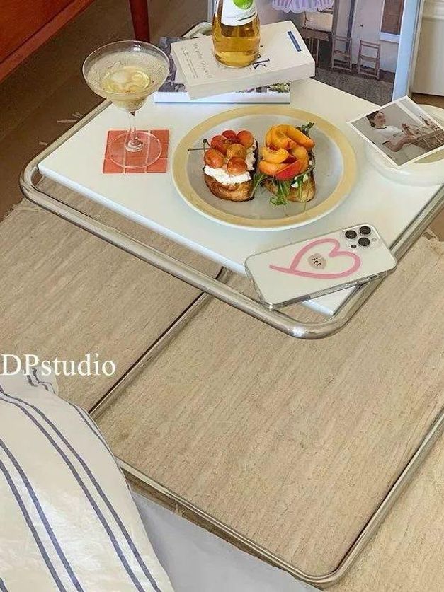 사각 카페테이블 1인용 빈티지 고급 사이드테이블 거실 북유럽 탁자 인테리어 - 상세 이미지 4