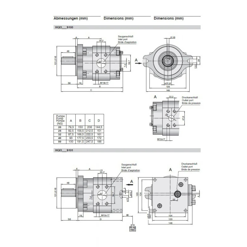 HQI3-050RK23-10S101 HQI3-064RA23-10S122