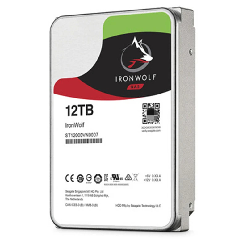 NAS 하드 드라이브내장 오리지널 HDD 씨게이트 12TB 3.5 인치 256MB 7200RPM ST12000VN0008 ST12000VN0007 신