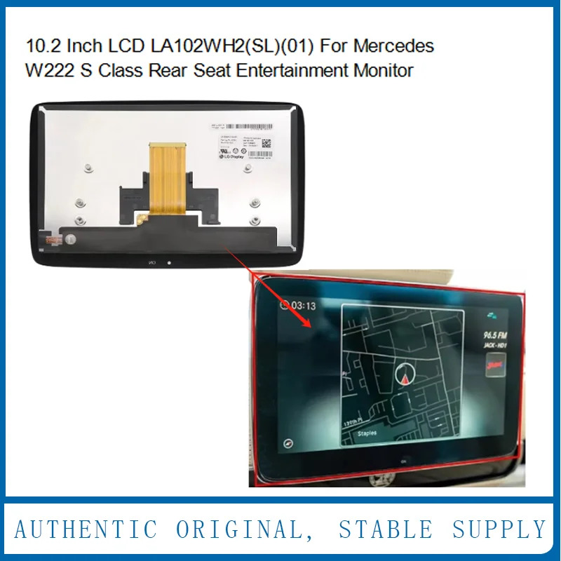 메르세데스 W222 S 패널 엔터테인먼트 멀티미디어 LCD 10.2 인치 LA102WH2-SL01 LA102WH2SL01 스크린