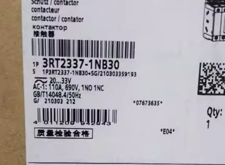 3RT2337-1NB30 LP1-D65004MD GB14048.4 50Hz 1LE1001-1CB02-2AA4-Z VFD037EL43A/3
