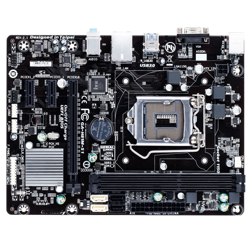 기가 바이트호환 솔리드 스테이트 캐패시터 컴퓨터 데스크탑 H81 마더보드 DDR3 1150 핀 GA-H81M-S1