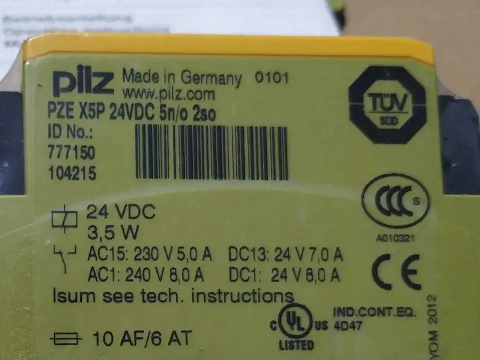 PZE X5P 일련 777150 PILZ Pilz 안전 릴레이 피델리티 신