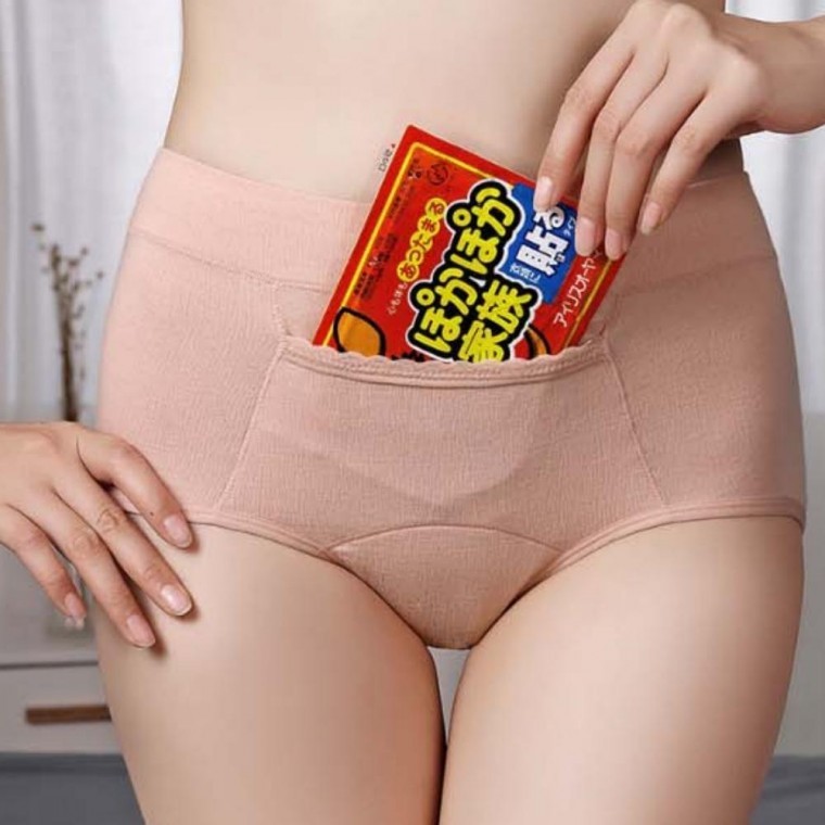 도모아 뜨끈한 아랫배 핫팩 주머니 생리 팬티 방수패드 여성 그날팬티 방수팬티 - 상품 이미지