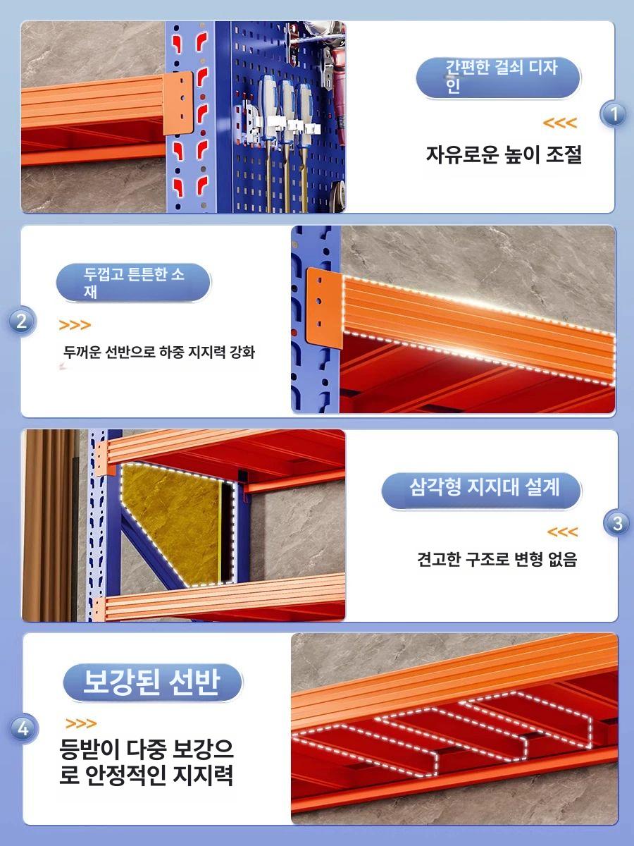 물건정리선반 창고산업용진열대 팬트리수납 공장철제랙 스탠드박스 - 상세 이미지 3