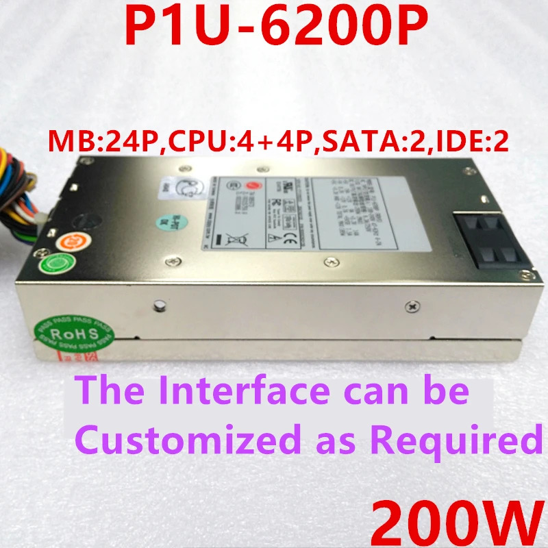 Emacs Advantechp호환SU 전원공급장치 P1U-6200P 1U 200W 신