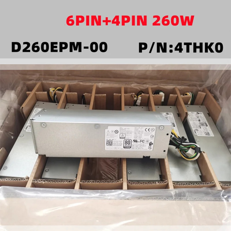 델 3050 5050 7050 7060 3991 6 핀 260W 전원공급장치 D260EPM-00 4THK0 04THK0 DPS-260AB -3 A H260AS-02 PSU 신