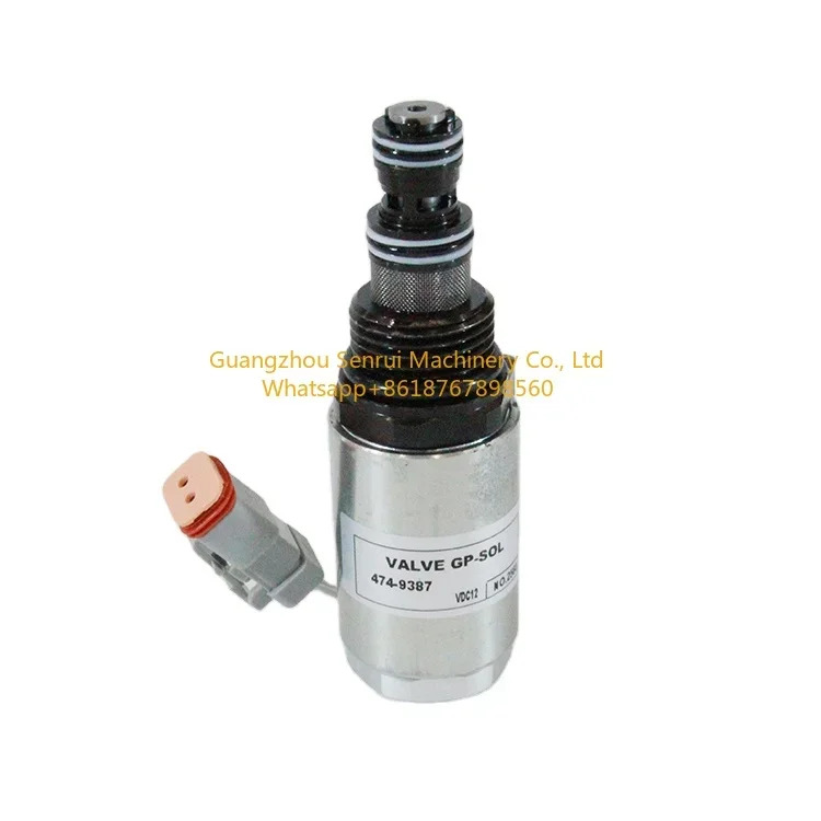 SUNORO 굴삭기 예비 부품 VDC12 NO.2560 474-9387 솔레노이드 밸브 기계 972H 4749387