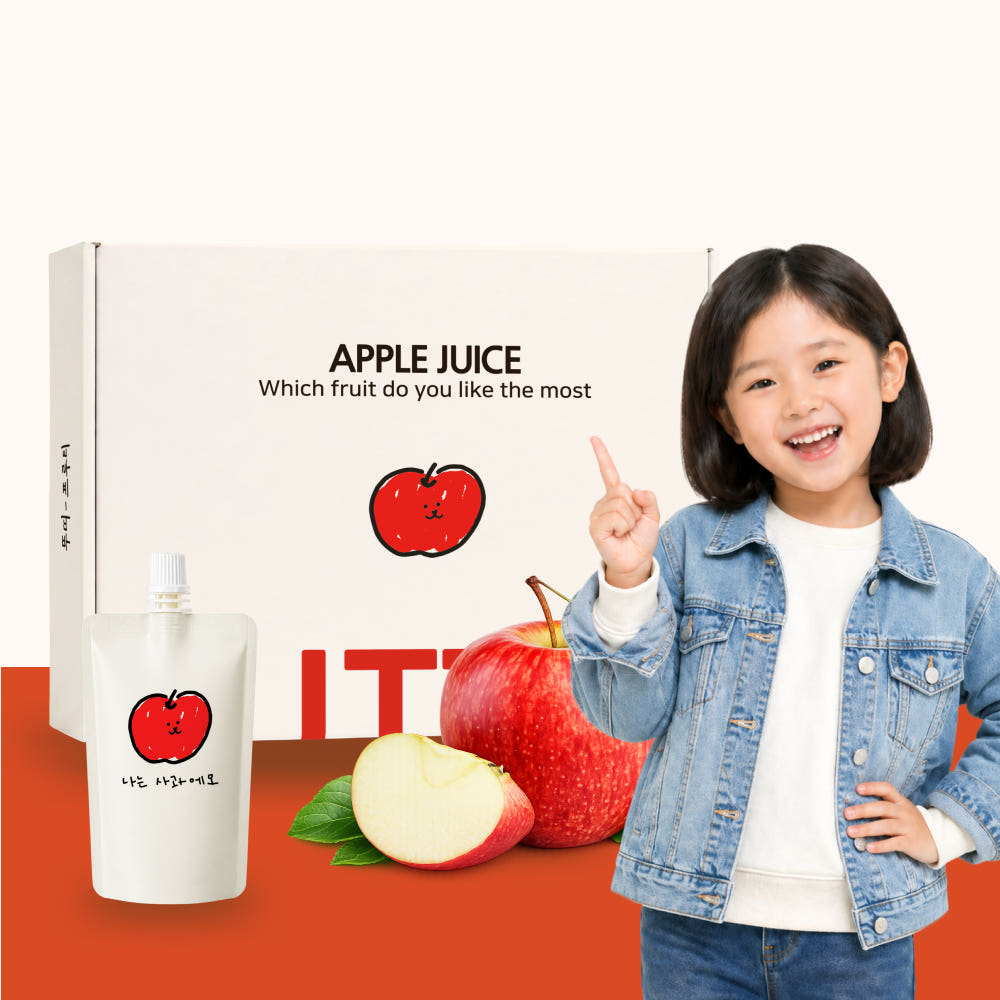 뚜띠프루티 NFC 사과즙 착즙 100% 안동사과 아기 주스 120ml x 30포, 1박스