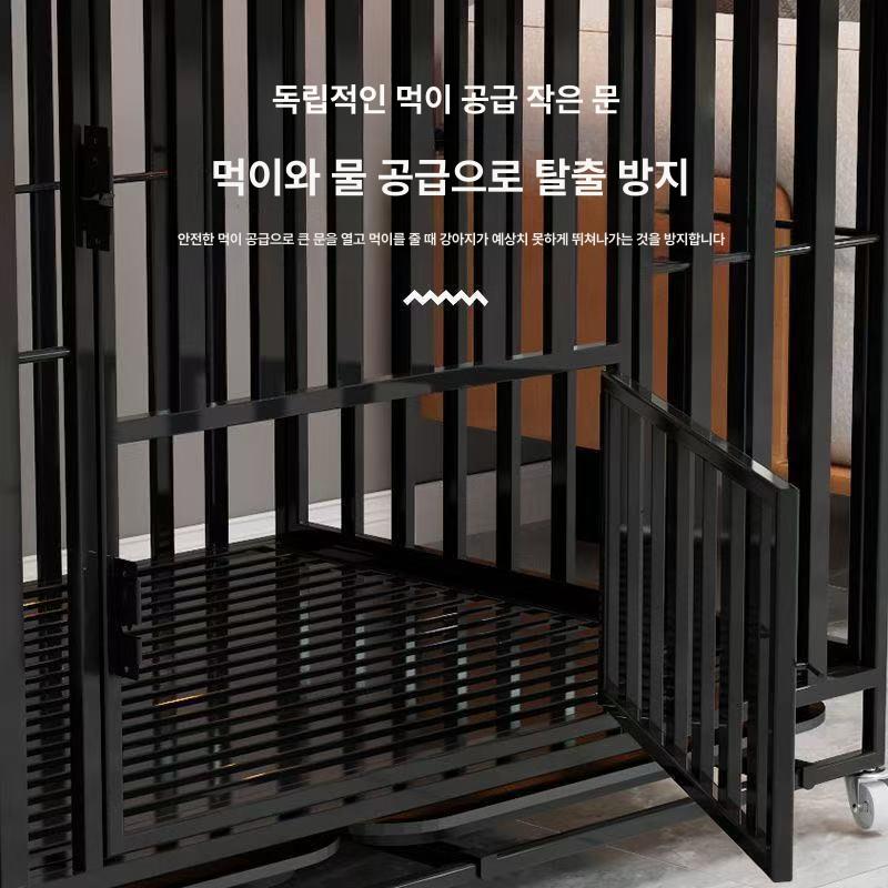 철제 케이지 실외 야외 중형 캔넬 철장 개집 강아지집 반려견 켄넬 진돗개 안전문 - 상세 이미지 3
