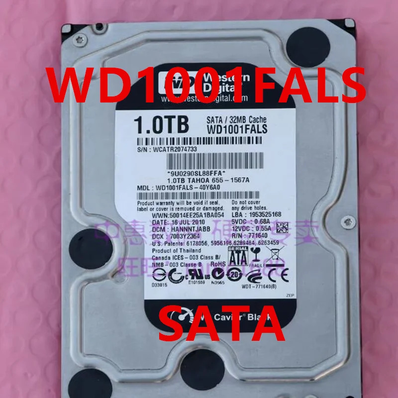 데스크탑 HDD오리지널 하드 WD1001FALS 1TB SATA 3.5 인치 7200RPM 32MB
