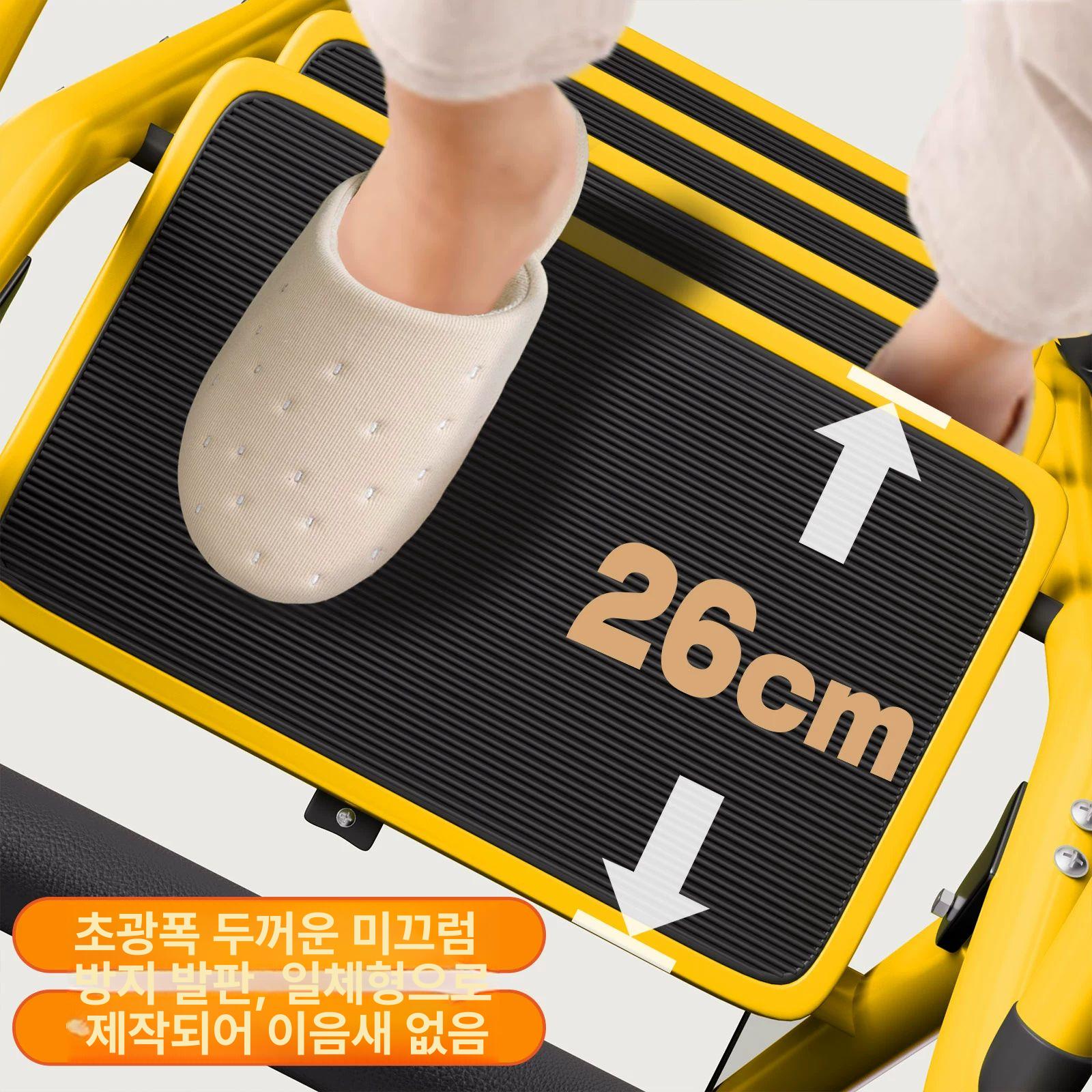 접이식 복층사다리 실내 다용도 계단형 안전사다리 작업용 고소작업 안전발판 손잡이 - 상세 이미지 4