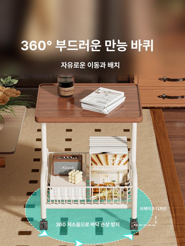 철제 수납장 이동식트롤리 바퀴 틈새선반 진열대 이동식선반 보관함 - 상세 이미지 4