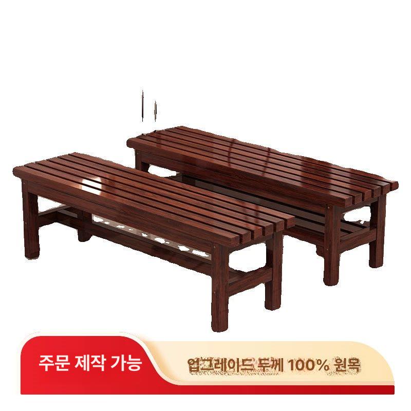 휴게실 사우나벤치 체어 원목색 스툴 대기실 락커룸 사우나의자 야외용 단층 실내 - 상세 이미지 5