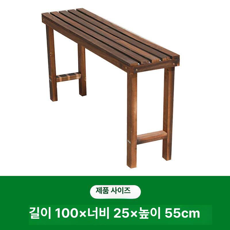 목재 받침대 베란다 계단식 화분거치대 선반 현관 방부목 식물 인테리어 사각 전시대 - 상세 이미지 5