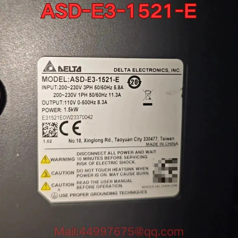 리퍼 ASD-E3-1521-E ASD-E3-1021-L 서보 드라이브 기능 리퍼는 정상
